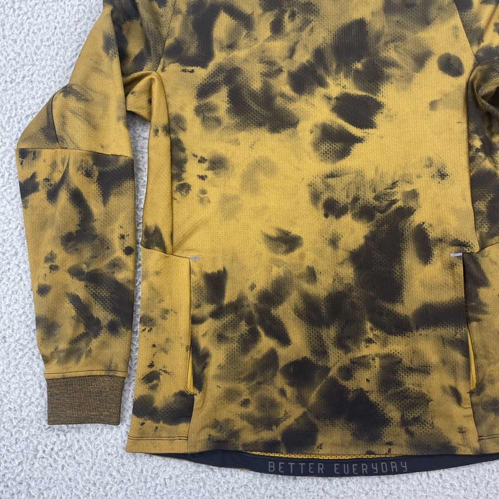 Lululemon Textured Tech Hoodie Mens Small Diamond Dye Gold Spice Black - Picture 3 of 15